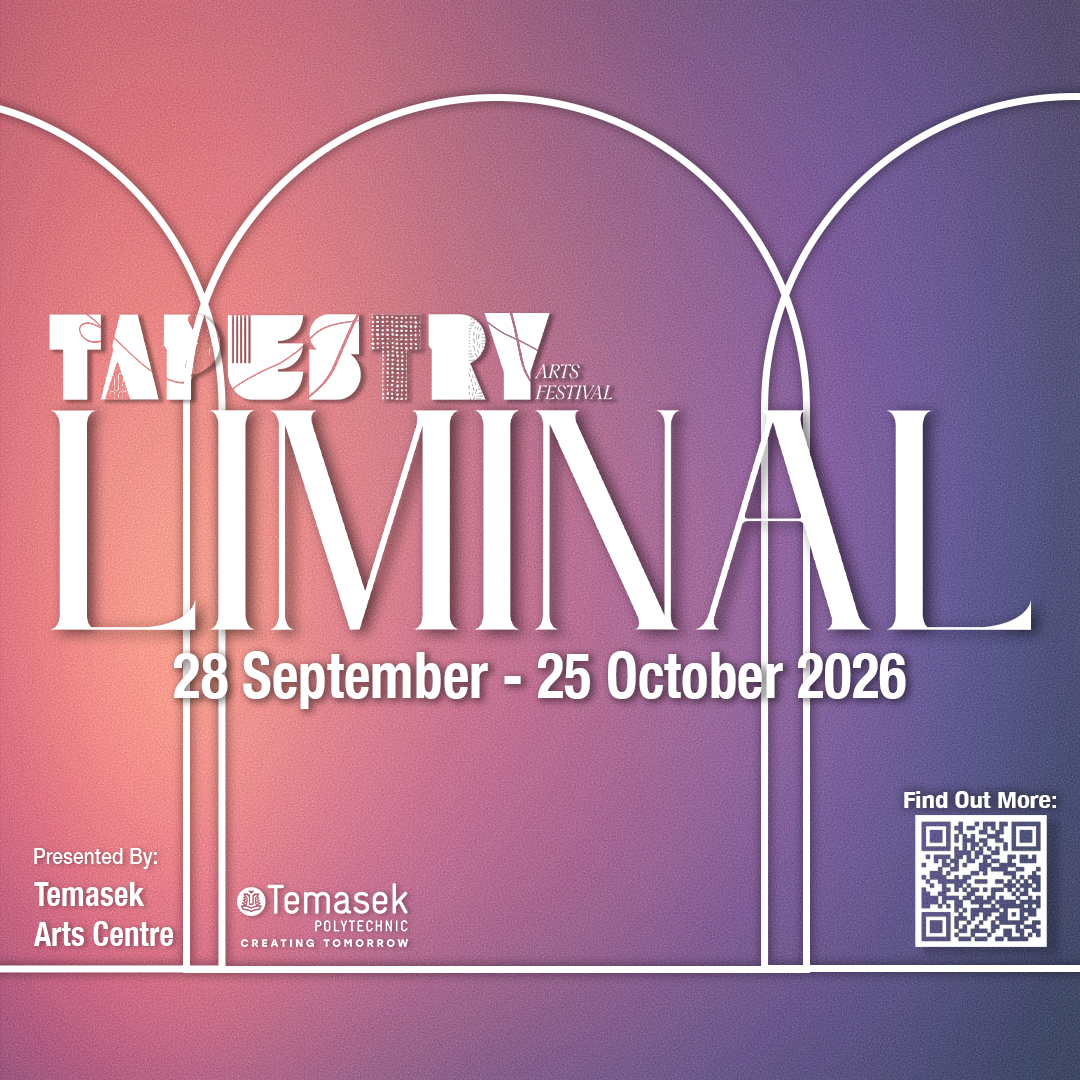 An eDM on the Tapestry Arts Festival 2026: LIMINAL, with event dates, logos and QR code to find out more.